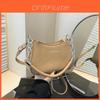 Chic Minimalist Women's Moon Bag Versatile Mid Sized Pu Handbag For Daily Use