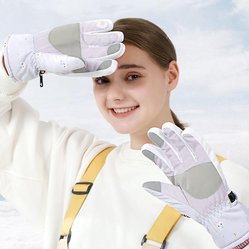 

Лыжные перчатки - Водонепроницаемые, Противоскользящие и Совместимые с сенсорным экраном для зимних видов спорта на открытом воздухе