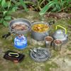Outdoor Camping Teekanne Geeignet Kochgeschirr Topfsets Tragbar Picknick Kochset