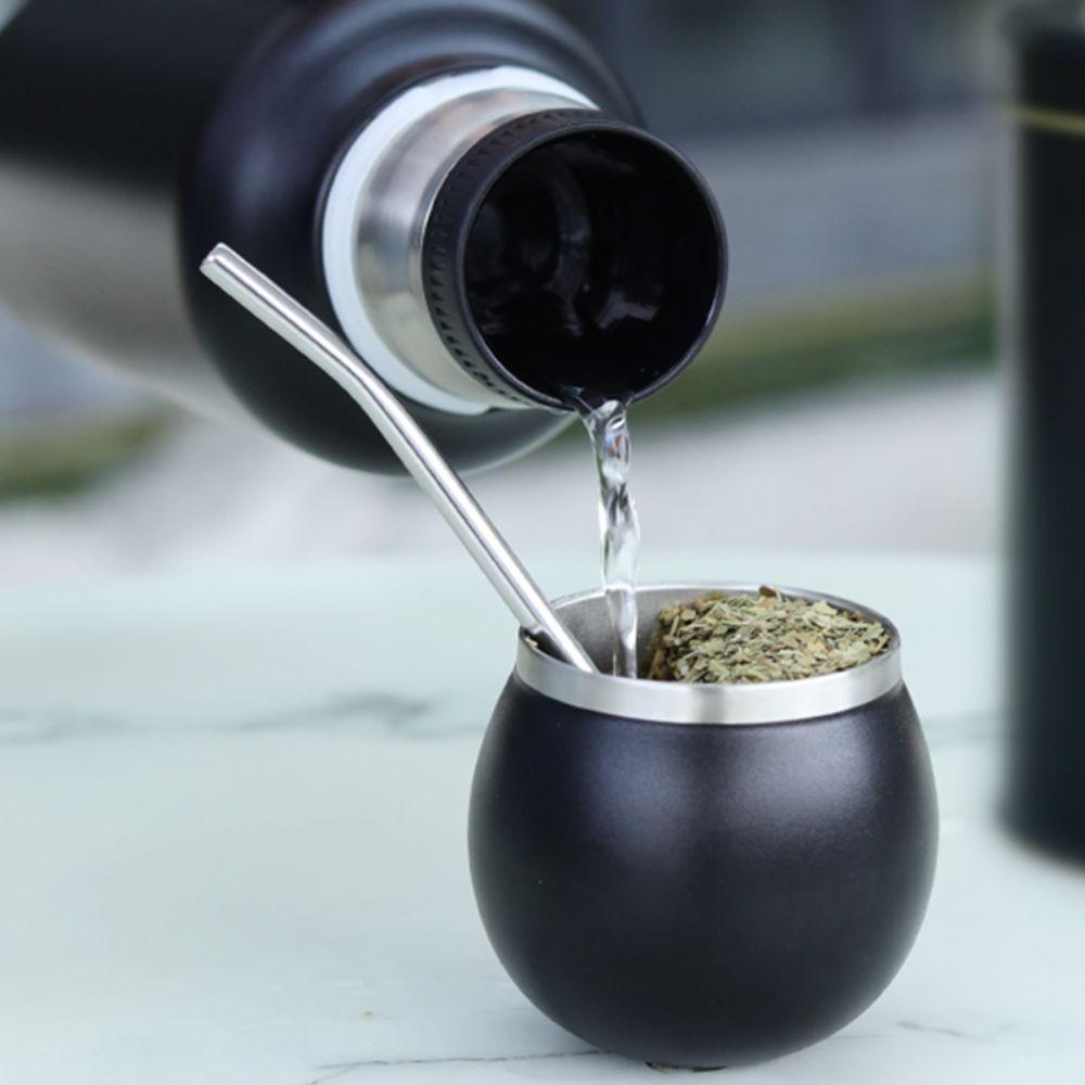 Edelstahl Isolierflasche doppelwandig Thermobecher Yerba Mate Thermosflasche Geschenk