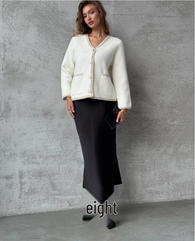 Women's Autumn V-Neck Loose Knit Cardigan