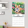 2026 Schneetag Corgi Wandkalender 12-Monats-Corgi-Hund-Themenkalender aus dickem Papier für Heim- und Bürodekoration, Heimdekoration, Zeitmanagement-Tool