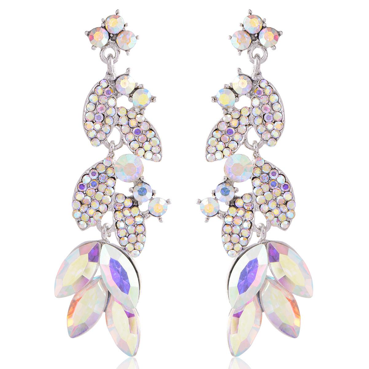 Изысканные Серьги Модные Листовидной Формы  Серьги Лесного Стиля Sweettrendy  Очень Блестящие Элегантные Серьги