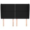 VidaXL Tête de lit avec oreilles Noir 147x23x118-128 cm Tissu3117816