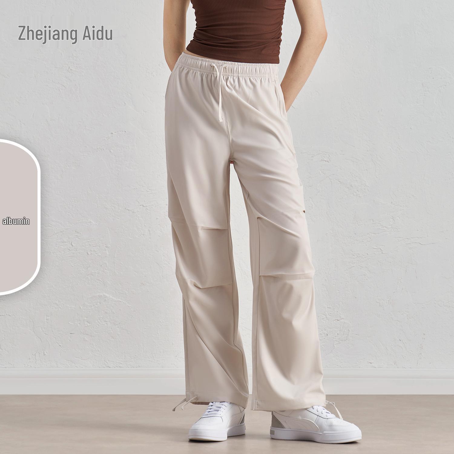 

SZ Весенне-летние утягивающие джоггеры с высокой посадкой – Свободные, прямого кроя, солнцезащитные брюки для фитнеса на открытом воздухе M