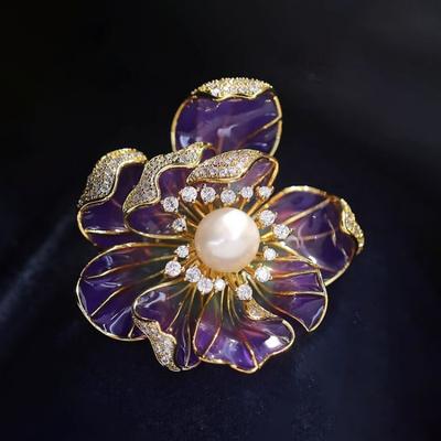 Peony Brooch, High-end Women's Luxurious and Elegant Brooch with A Niche Design Sense