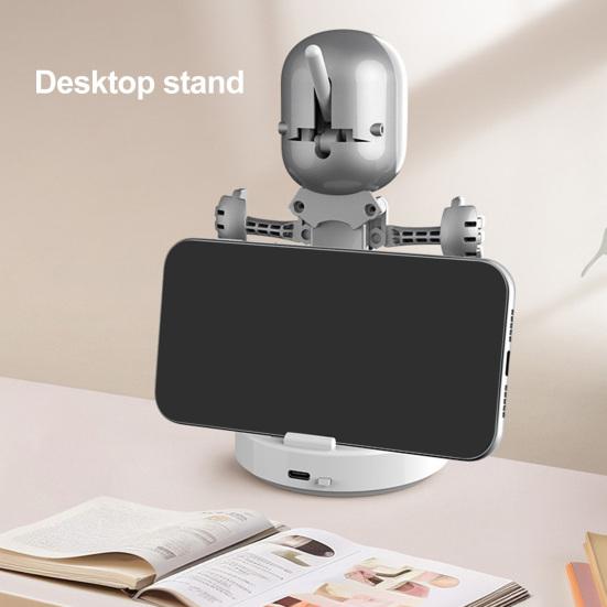 LED Night Light Cute Cartoon Robot Desk Lamp Dimmable Flicker Free USB Rechargeable Bedside Lamp Bedroom Decor