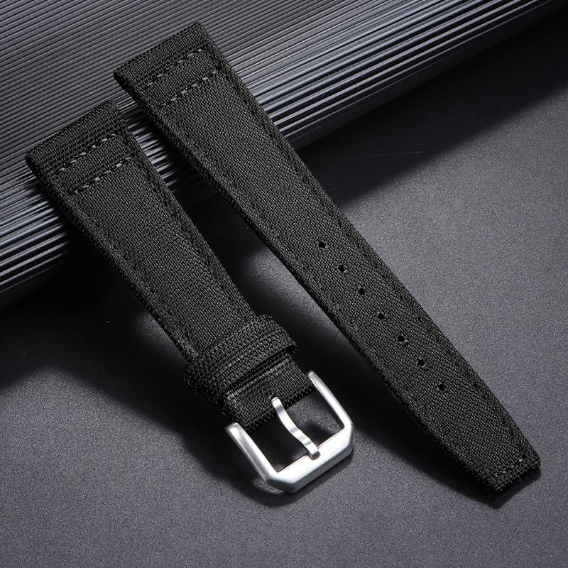 Nylon Canvas Watch Strap 20mm 21mm 22mm Band for IWC Pilot Waterproof Sports Watchband Cowhide Wrist Belt Men's Women's Bracelet
