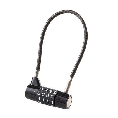 Durable 4-digit Cable Password Lock Multifunctional Soft Steel Cable Lock Rust-proof Zinc Alloy Suitcase Lock Bicycle