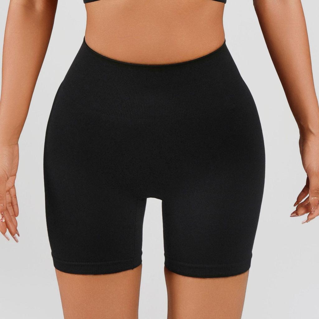 Women's High Waist Peach Hip Seamless Yoga Shorts - Quick Dry, Butt-Lifting, Three-Quarter Length
