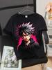 Tween Boys' Summer Anime Character Printed Round Neck T-Shirt