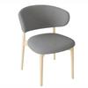 C-Shaped Backrest Chair Cover Elastic Stretch Removable Washable Split Slipcover for Home Dining Wood Chair Decoration