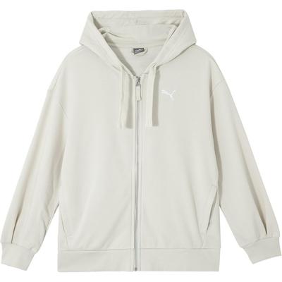Solid Color Sports Zip-Up Hoodie Jacket Women Jackets Snow-White 686067-87