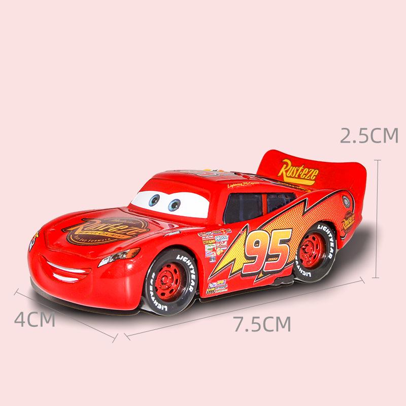 Cars 95 McQueen Gen 1 Racing Dino Two-Tone Grey Alloy Toy Car Model