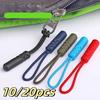 10 Pcs/set 10 Color Zippers Pull Puller End Fit Rope Tag Replacement Clip Broken Buckle Fixer Suitcase Tent Backpack Zipper Cord
