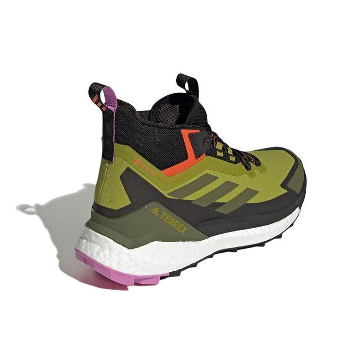 adidas Terrex Free Hiker 2 GORE-TEX Pulse Olive Tênis Masculinos Verde Focus-Olive Laranja Impacto GV8900