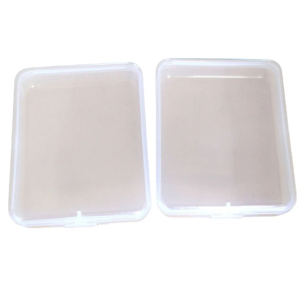 1Pcs Plastic Desktop Container Case Stickers Collection Photocard Holder Transparent Storage Box
