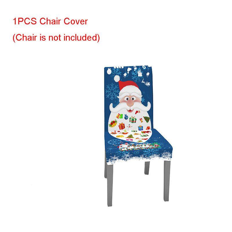 

Christmas Chair Tablecloth Cover Home Party Table Decorations Waterproof Splash Blue Chair Cover,One Size