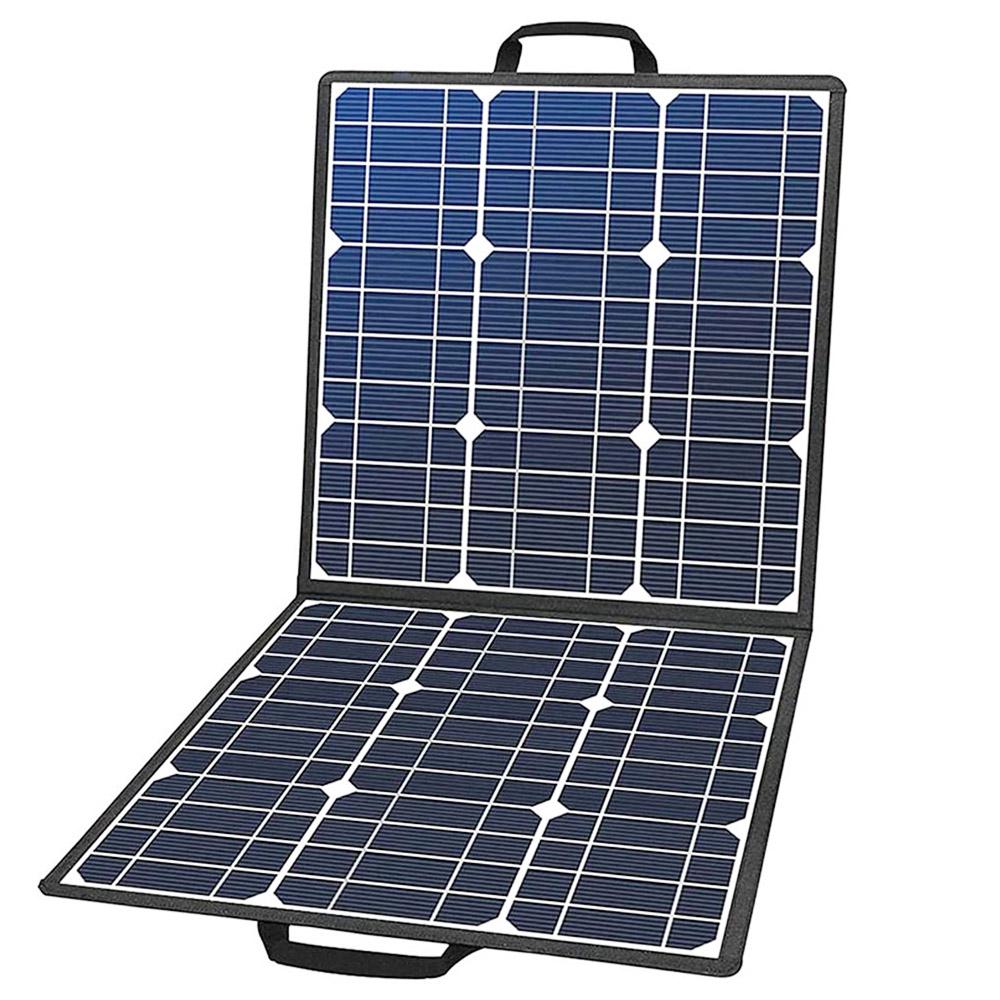Refurbished:Flashfish SP50 50W 18V Solar Panel with 4 DC Connectors, Portable Foldable PV Panels Monocrystalline Solar Panel