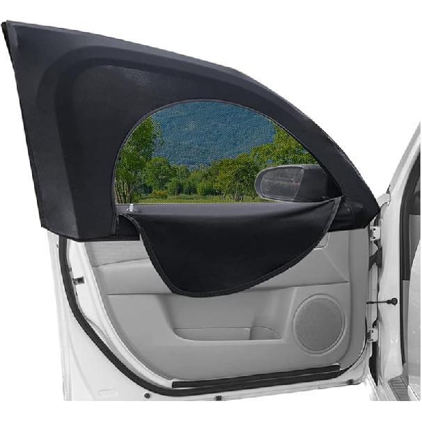 4PCS Car Window Shades With Zipper,Breathable Car Window Cover Baby Window Shades For Car,Camping Essentials Side Window Sun Shade For Privacy