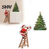 Santa Claus Wall Decor Christmas Light Switch Sticker, Waterproof PVC Decal, Self Xmas Home Party Supplies Adhesive Art for Living Room Bedroom