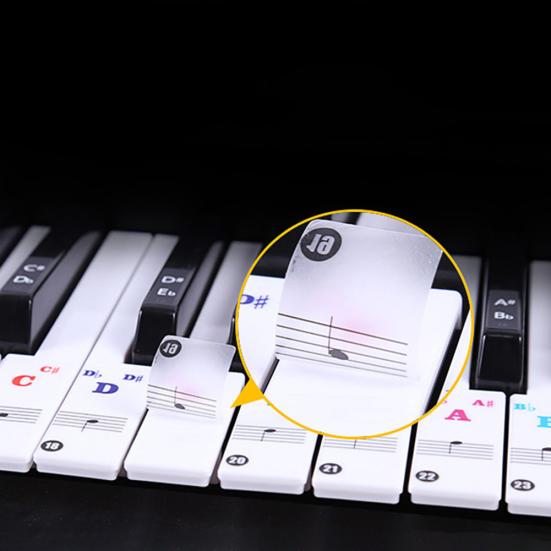 37/49/54/61/88 Key Electronic Piano Music Keyboard Transparent PVC Sticker Decor