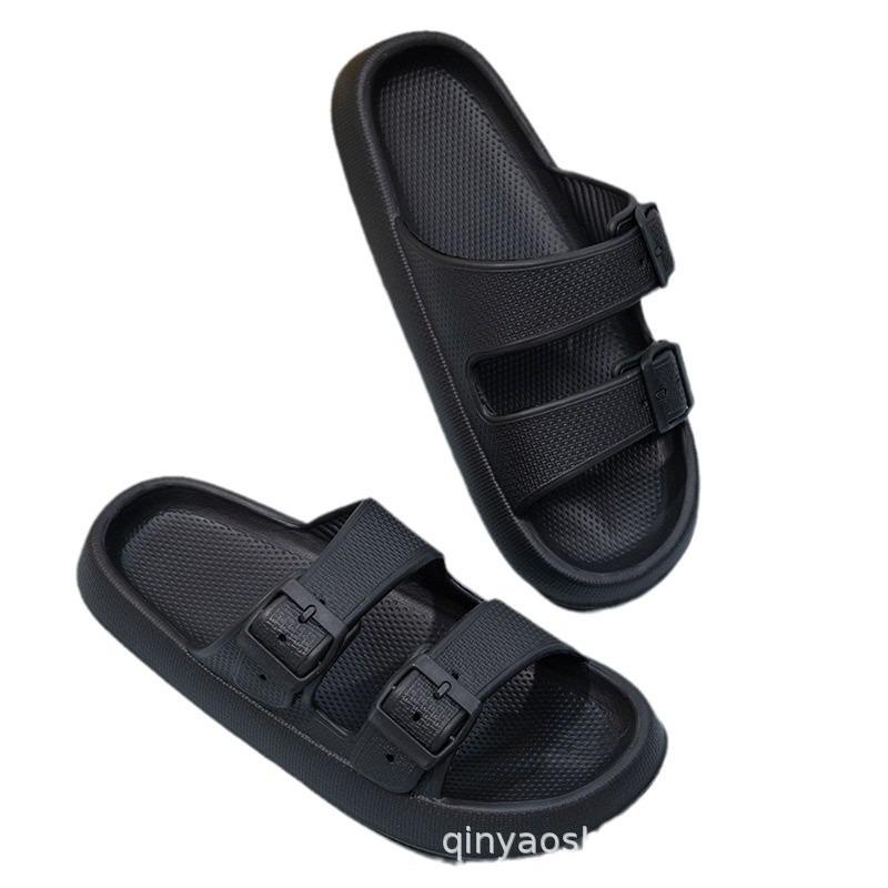 Women's Double Strap Cloud EVA Slippers - Summer Indoor/Outdoor Thick Sole Beach Sandals