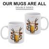 1pc 11oz Ceramic Mug with Double-Sided Print for Beer Enthusiasts, Daily Drinking Cup for Coffee or Tea, Ideal Gift for Parties