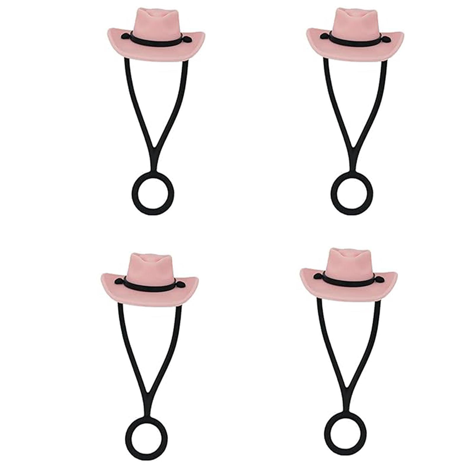 

Silicone Cowboys Hat Straw Covers For Cup Reusable Straw Protective Cover For Tumblers Bottle
