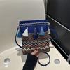 Women's Autumn/Winter Fashionable Single Shoulder Crossbody Bag Ethnic Style Simple Tassel Phone Bag