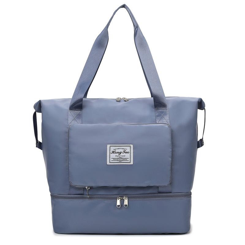 Short-distance travel bag, women's large-capacity shoe compartment, waterproof fitness bag, business trip, labor waiting storage bag, travel bag.