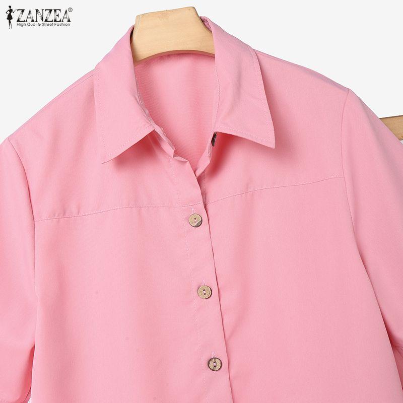 ZANZEA Damen Kurzarmbluse und Röcke Sommer Zweiteiliges Anzug-Set