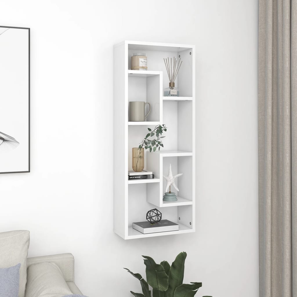 Schlichtes Wandregal, Wandmontiertes Bücherregal, Wanddekor-Aufbewahrungsregal, 36x16x90 Cm