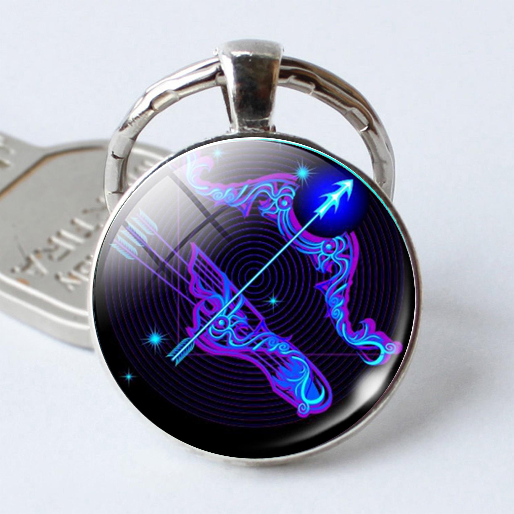 2018 Zodiac Time Gem Metal Keychain
