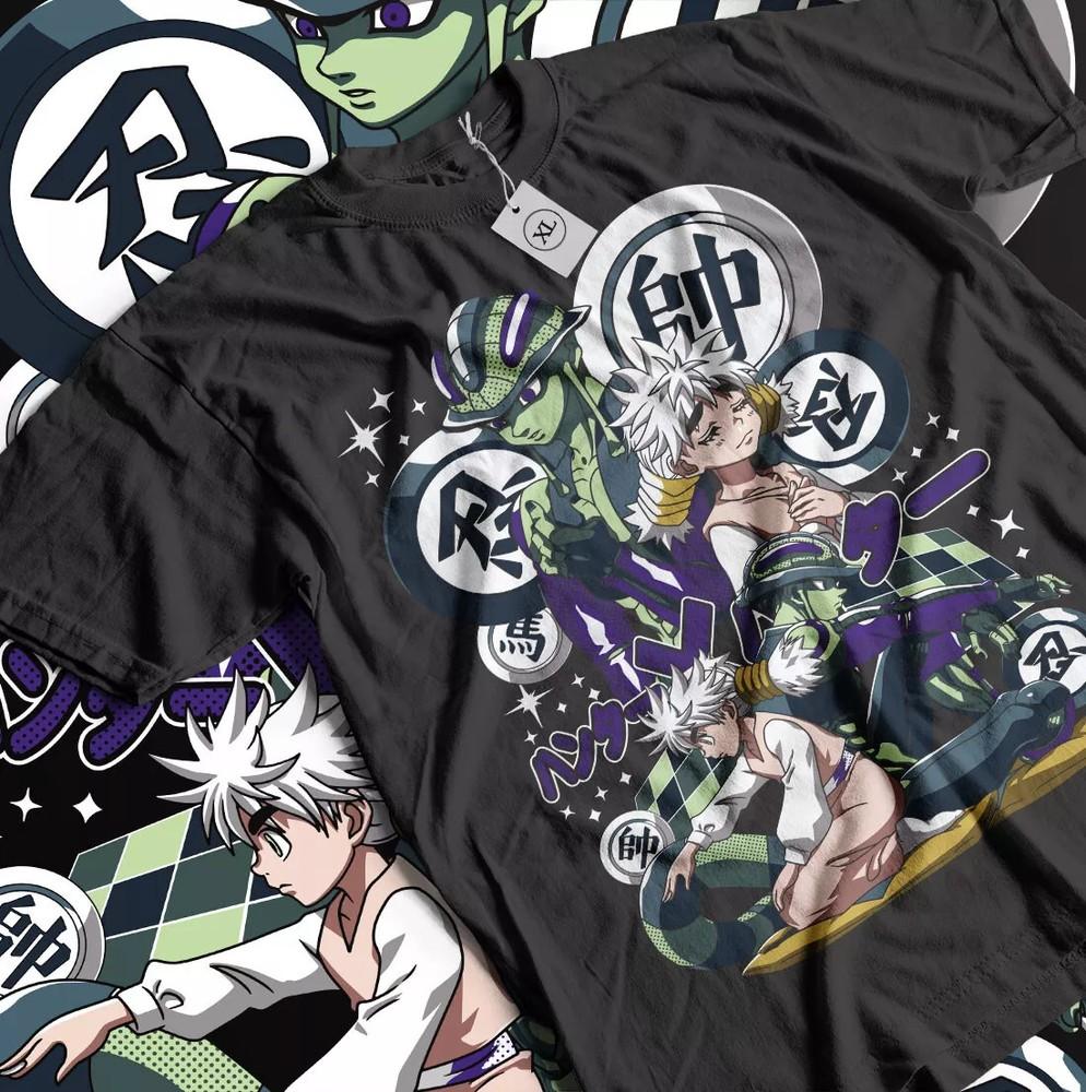 

Meruem Gon Killua Hisoka Zoldyc Hunter Anime Gift Black Unisex T-Shirt XXL