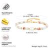 Trendy Imitation Pearl Colorful Beads Bracelet for Women, Stainless Steel Handmade Chain Bracelet for Women Fashion Boho Jewelry