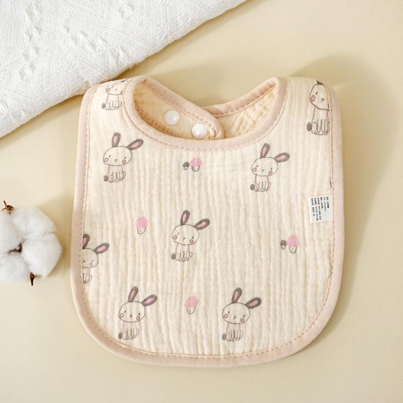 6 Layer Cotton Muslin U Shaped Baby Bibs Soft Absorbent Drool Burp Cloth Feeding Bib For Newborn Infant Toddler