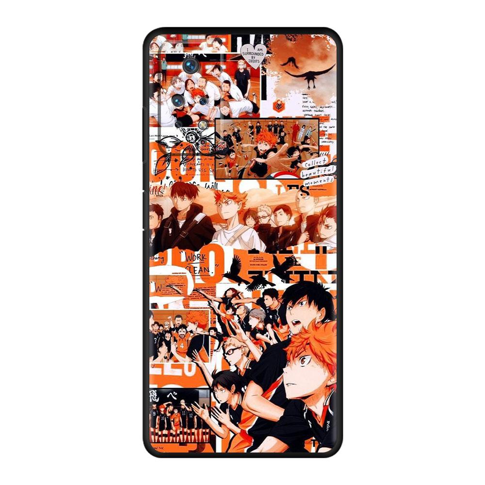 For Redmi Note 9A 10 9 8 9S 7 9T 9C K40 11 Pro K40S K50 8T Armor Para Celular Funda Haikyuu Volleyball Anime