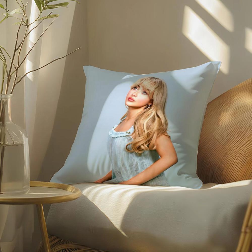 S-Sabrina Carpenters Pillow Case Pattern Printed Pillowcase For Living Room Sofa Cushion Cover & Bedroom Decor