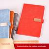 A5 Imitation Leather Creative Buckle Meeting Notepad Business Office Notebook 100 Sheets Simple Style Diary Printed