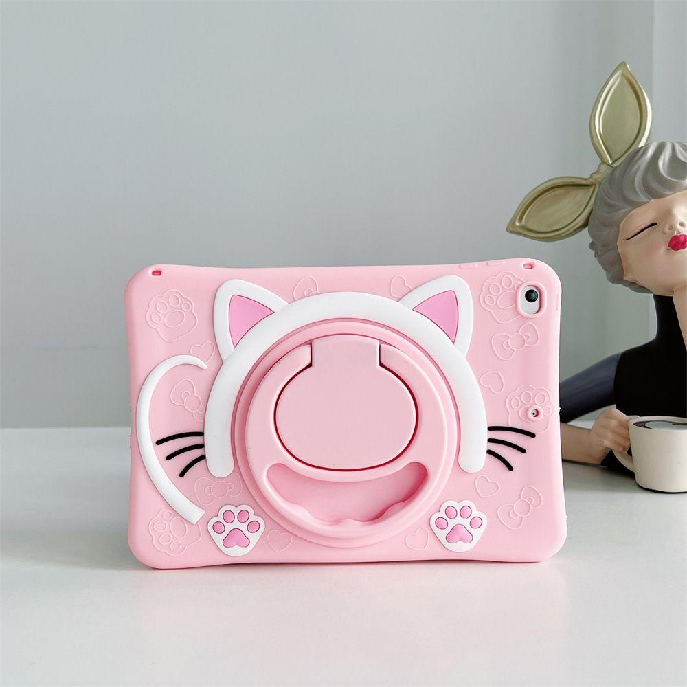 Case for ipad pro mini air and Samsung tablet Tab Kids Case For Xiaomi Mipad 5/6 pro RedMi Pad SE 11" pulgadas silicona cute cat case carrying stand