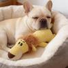 Squeaky Plush Dog Chew Toy for Teeth Cleaning Interactive Puppy Toy with Cartoon Design Washable Plush Toy for Dogs
