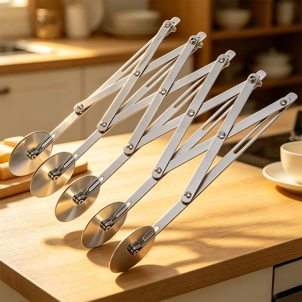 Stainless Steel Side Pasta Knives Adjustable Width Pizza Pastry Peeler Restaurant
