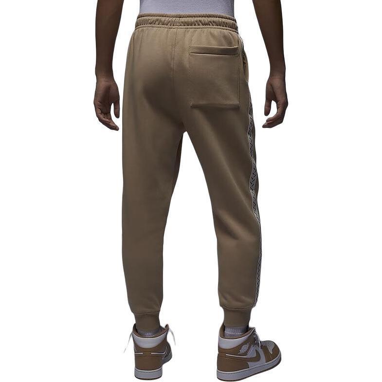 Jordan Vintage Solid Color Elastic Cuff Fleece Lined Lace Up Knitted Sweatpants Men's Brown FN6357-244