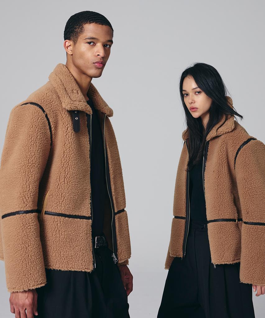 Maison Master Unisex Shearling Couple Shearling Jacket