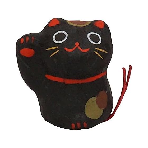 Seishin Pottery Lucky Fortune Black Lucky Cat Lucky Cat GD-32703