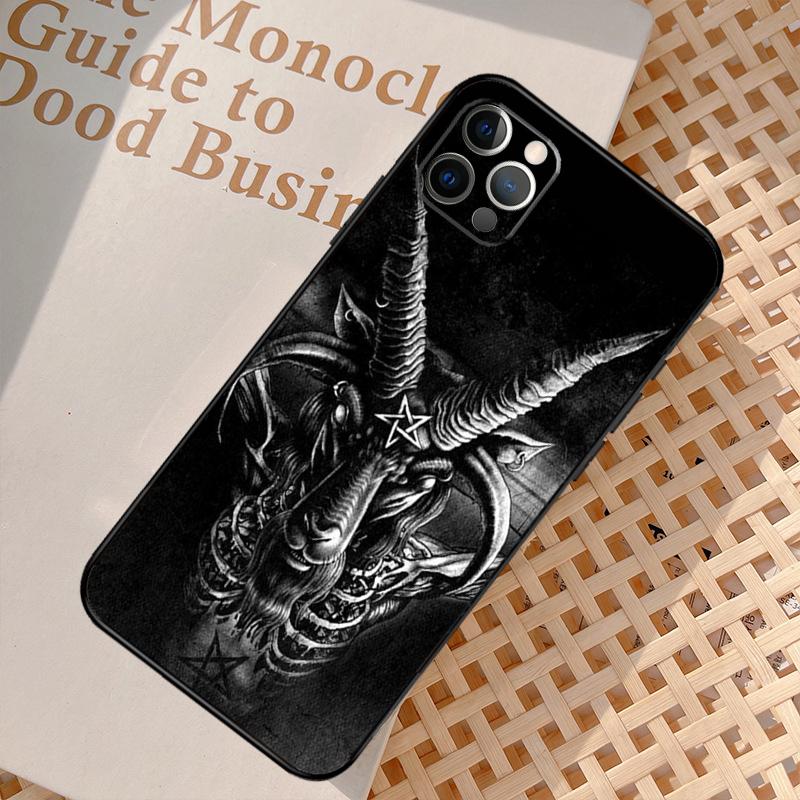Gothic Witch Satan Phone Case For iPhone 17 Air 15 14 13 12 11 16 Pro Max 13 12 Mini 15 16 Plus 16e Cover Coque
