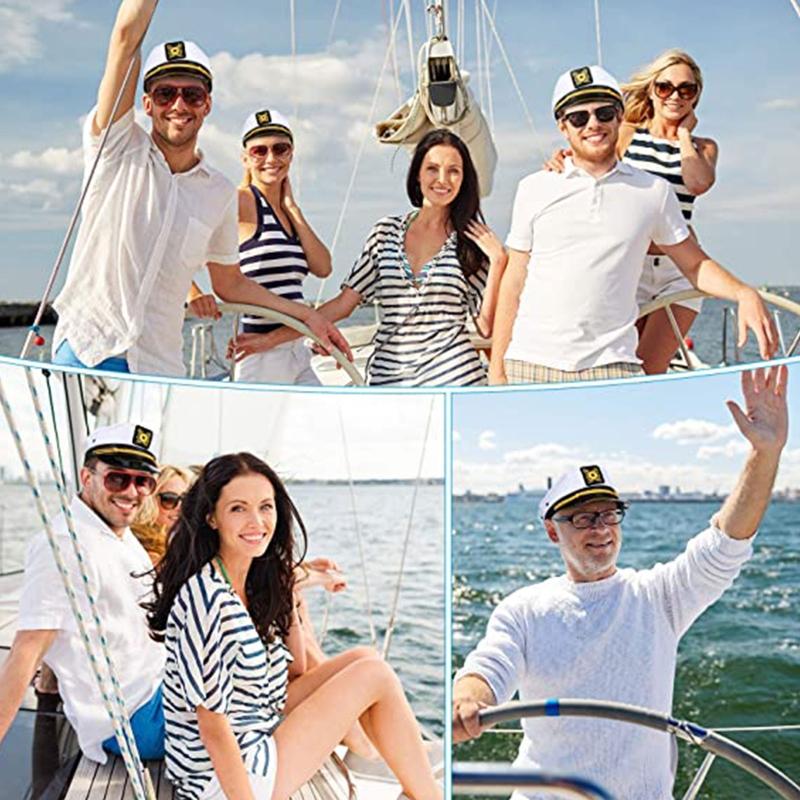 Fashion Embroidered Military Hat Captain Cap Sailor Cap Marine Admiral Cap Adult Military Hat Navy Hat for Fancy Dress