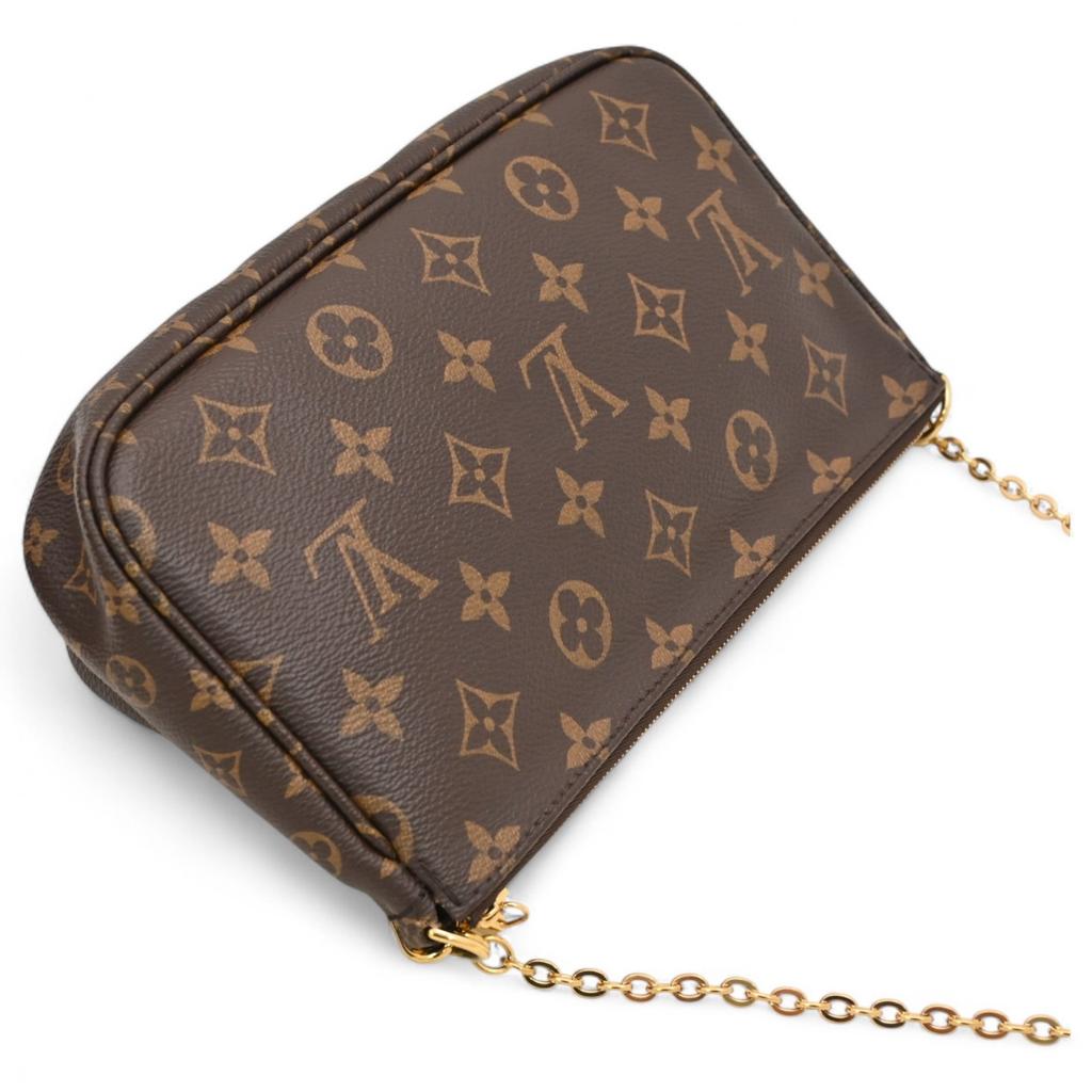 Auth LOUIS VUITTON Monogram Multi Pochette Accessoires Pouch Shoulder Bag PVC M44840 lv88179bf