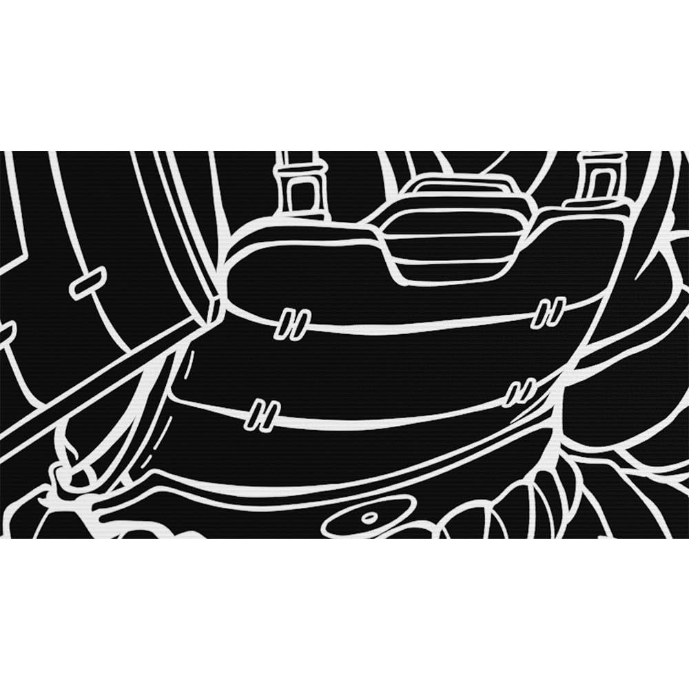 Kurosun Shogun Black Large Gaming Mouse Pad, Cloth Type, Control, FPS, 490 X 420mm, Official Japanese Distributor Warranty